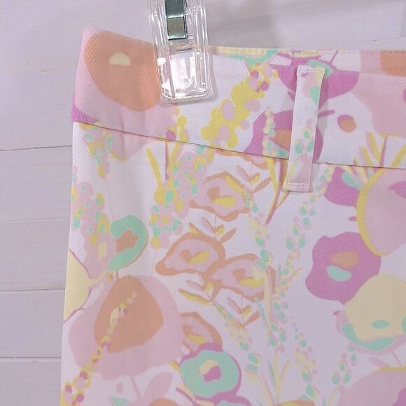 Talbots The Perfect Crop Pants Size 8 Abstract Floral NWOT - Picture 5 of 10